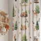 Beige Woodland Blackout Curtains