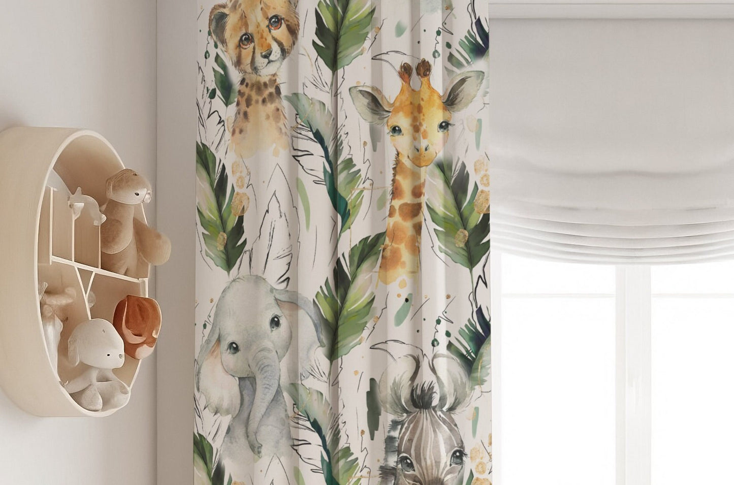 Tropical with Animals Blackout Curtains