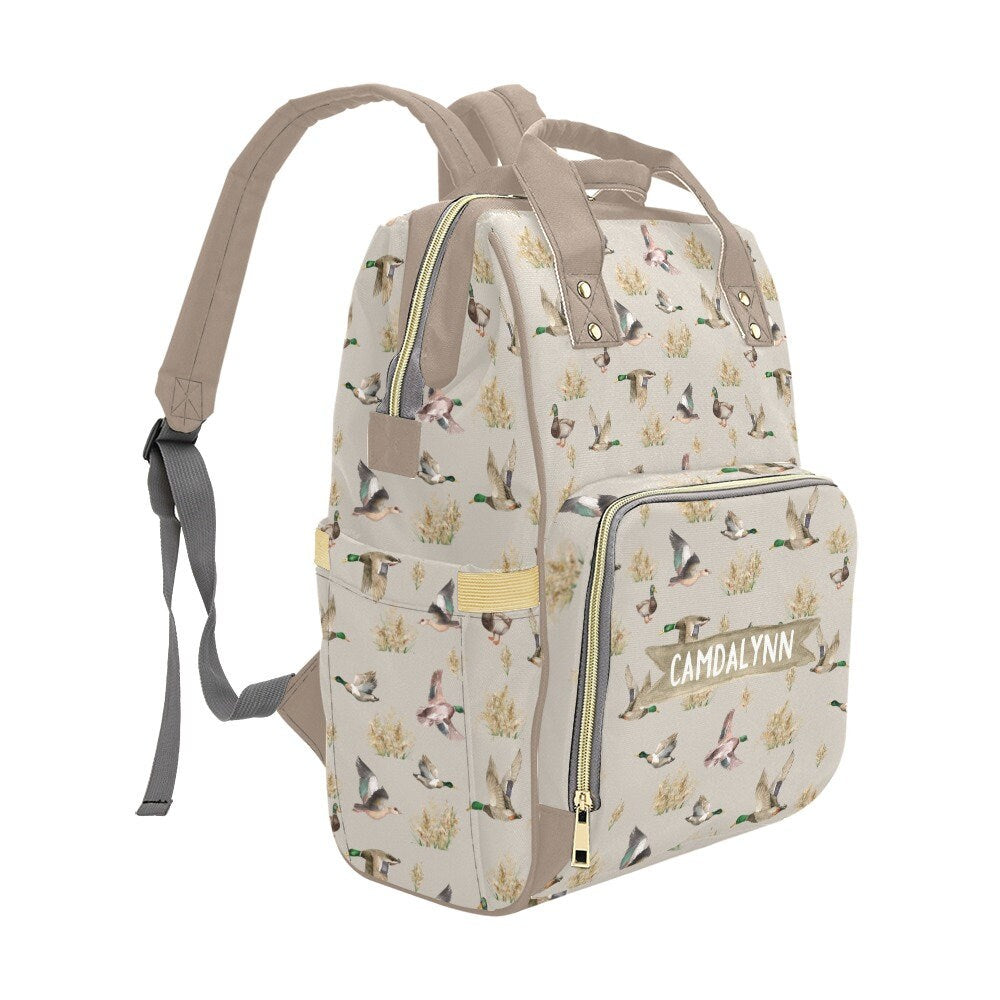 Mallard Duck Personalized Diaper Bag
