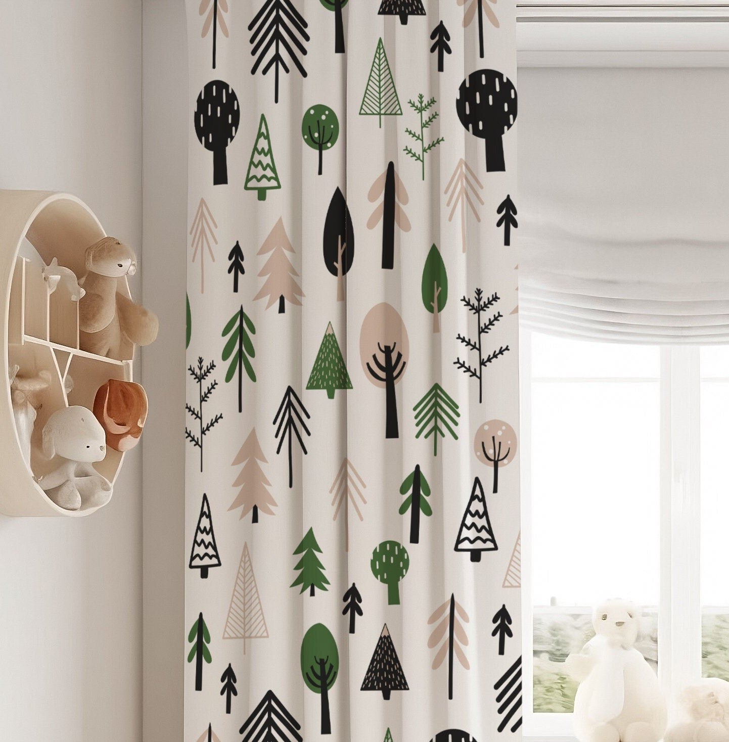 Scandinavian Trees Blackout Curtains