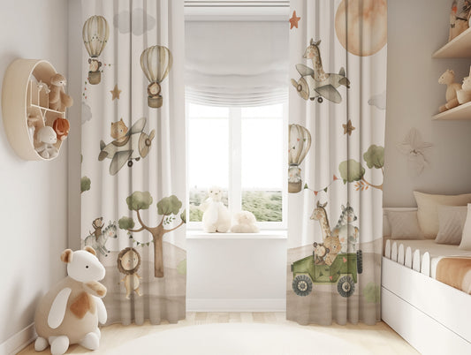 Safari Scene Blackout Curtains