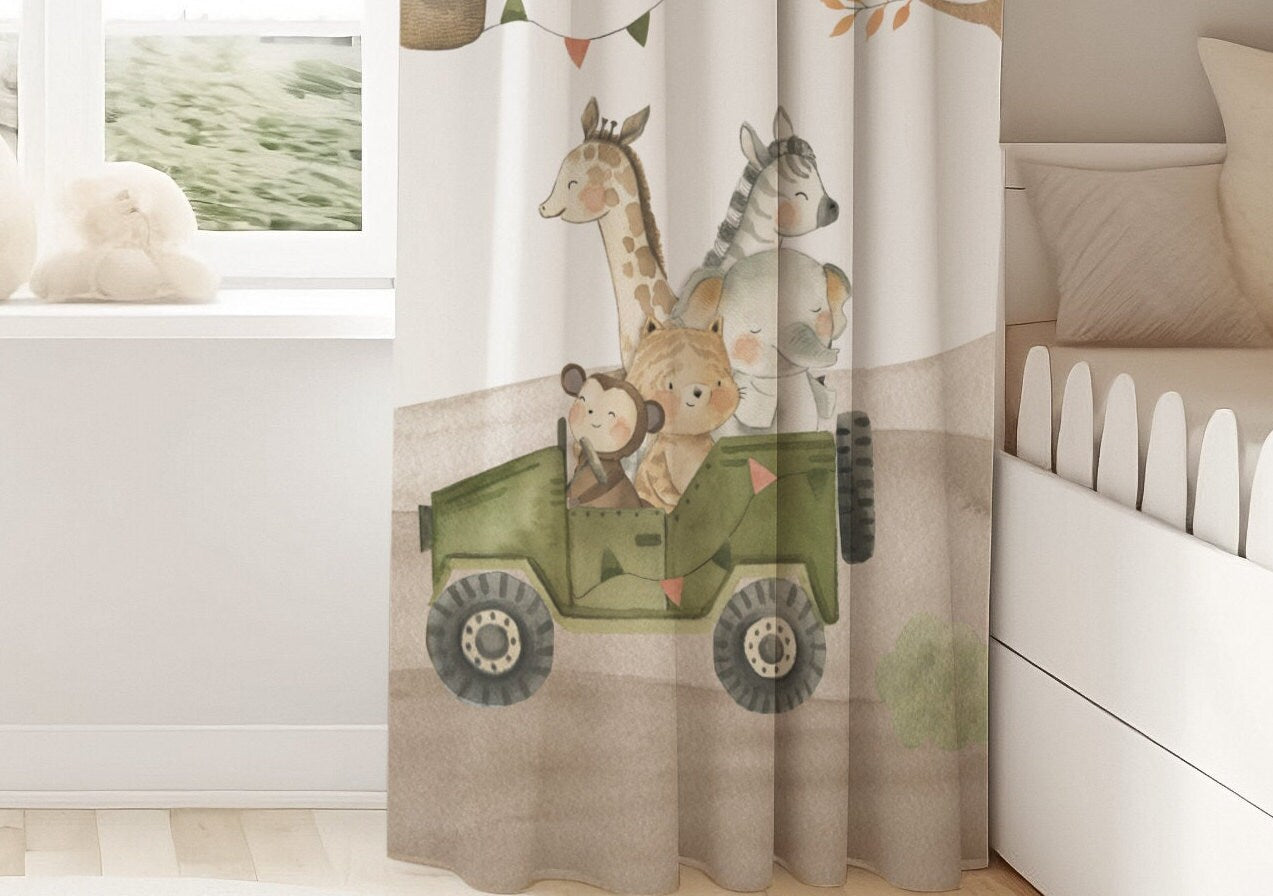 Safari Scene Blackout Curtains