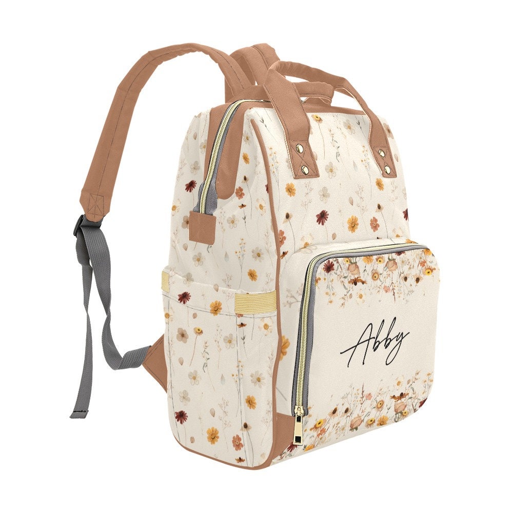 Wildflowers Personalized Diaper Bag