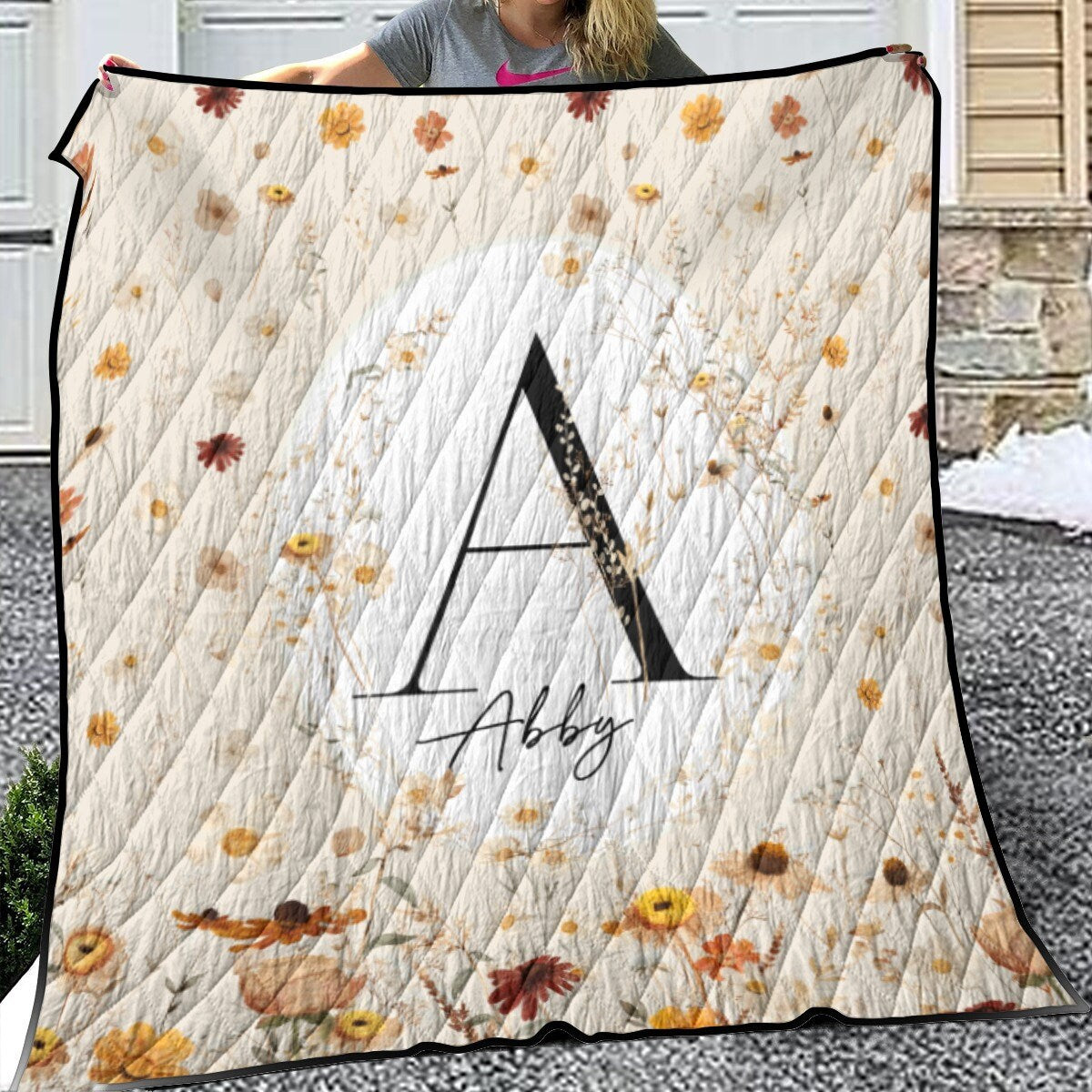 Wildflowers Personalized Quilted Bedspread Set