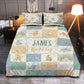 Happy Dinos Personalized Quilted Bedspread Set