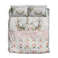 Blush Florals with Antlers Personalized Quilted Bedspread Set