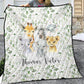 Greenery with Safari Babies Personalized Quilted Bedspread Set