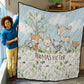 Greenery with Deer and Friends Personalized Quilted Bedspread Set