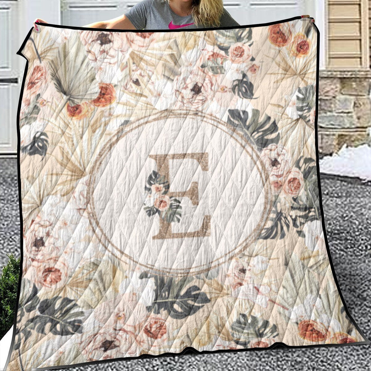 Modern Tropics Personalized Quilted Bedspread Set