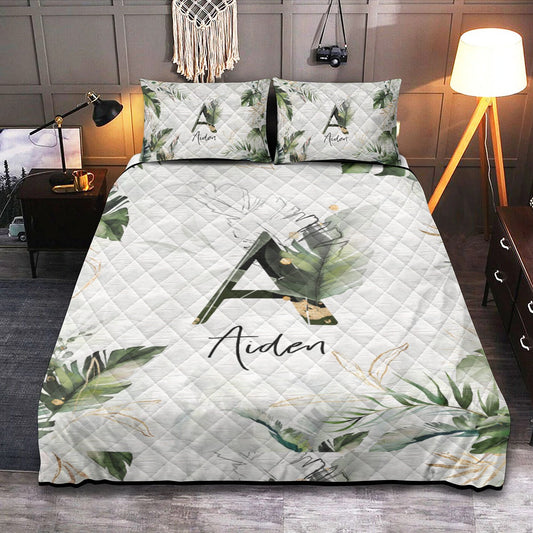 Tropical Personalized Quilted Bedspread Set