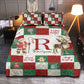 Christmas Patchwork Personalized Quilted Bedspread Set