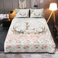 Blush Florals with Antlers Personalized Quilted Bedspread Set