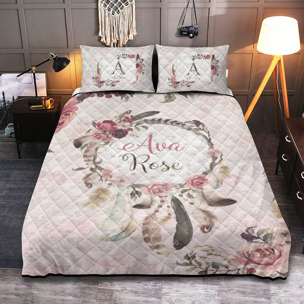 Dreamcatcher Personalized Quilted Bedspread Set