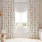 Beige Neutral Flowers Blackout Curtains