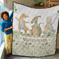 Greenery with Dinosaurs Personalized Quilted Bedspread Set