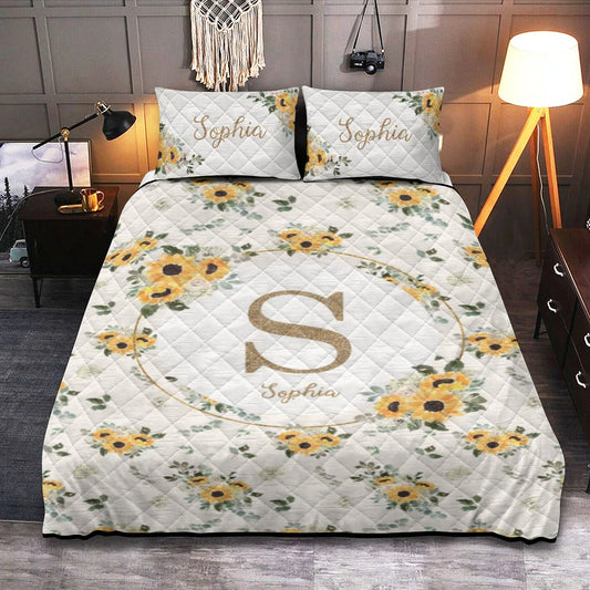 Hello Sunshine Personalized Quilted Bedspread Set