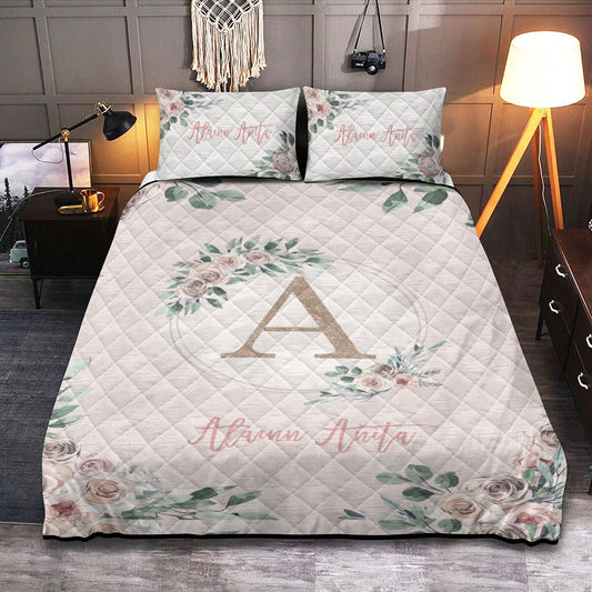 Modern Boho Personalized Quilted Bedspread Set