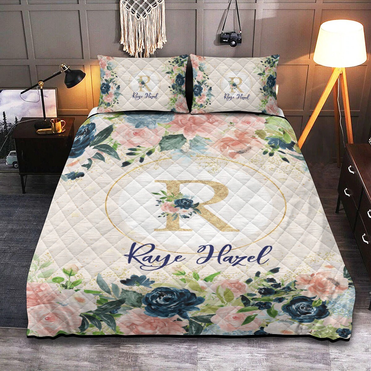 Moonlight Lullabies Personalized Quilted Bedspread Set