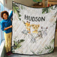 Tropical with Safari Animals Personalized Quilted Bedspread Set