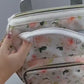 Grey Flowers with Bear Personalized Diaper Bag