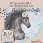 Horses Blush Florals Personalized Quilted Bedspread