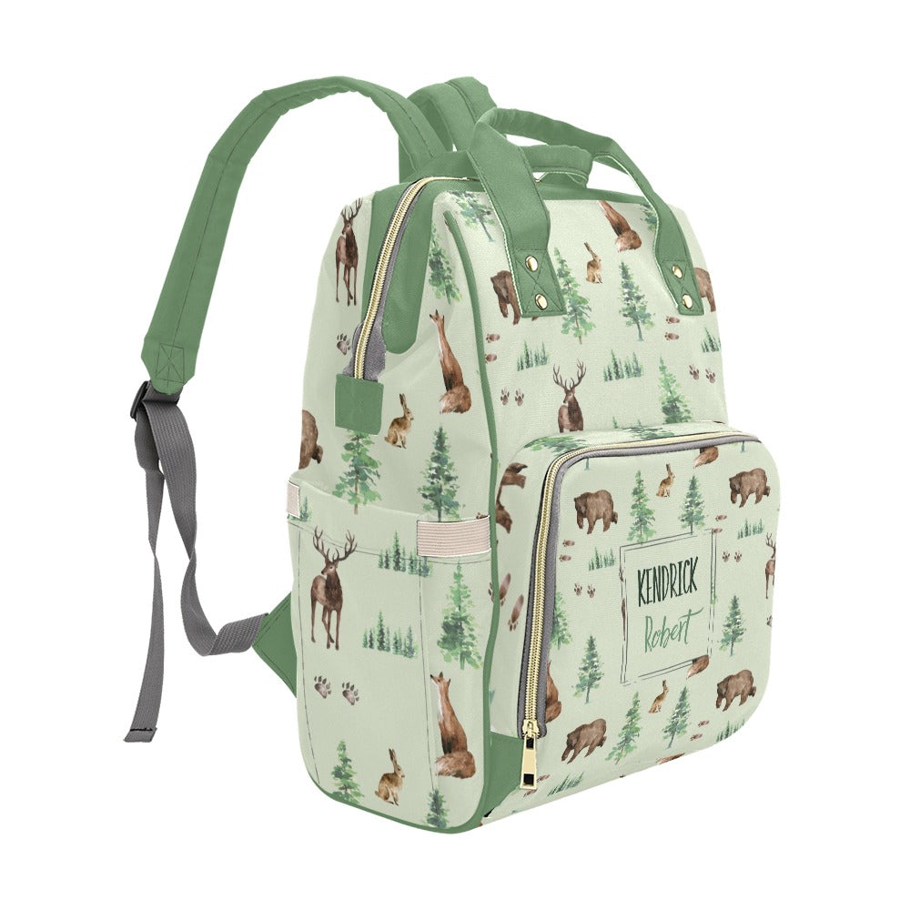 Forest Animals Personalized Diaper Bag