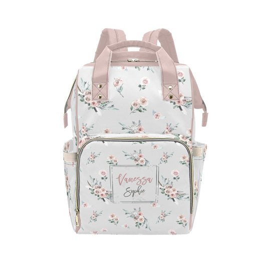 Personalized Diaper Bag Backpack Baby Girl Boho Nursery 