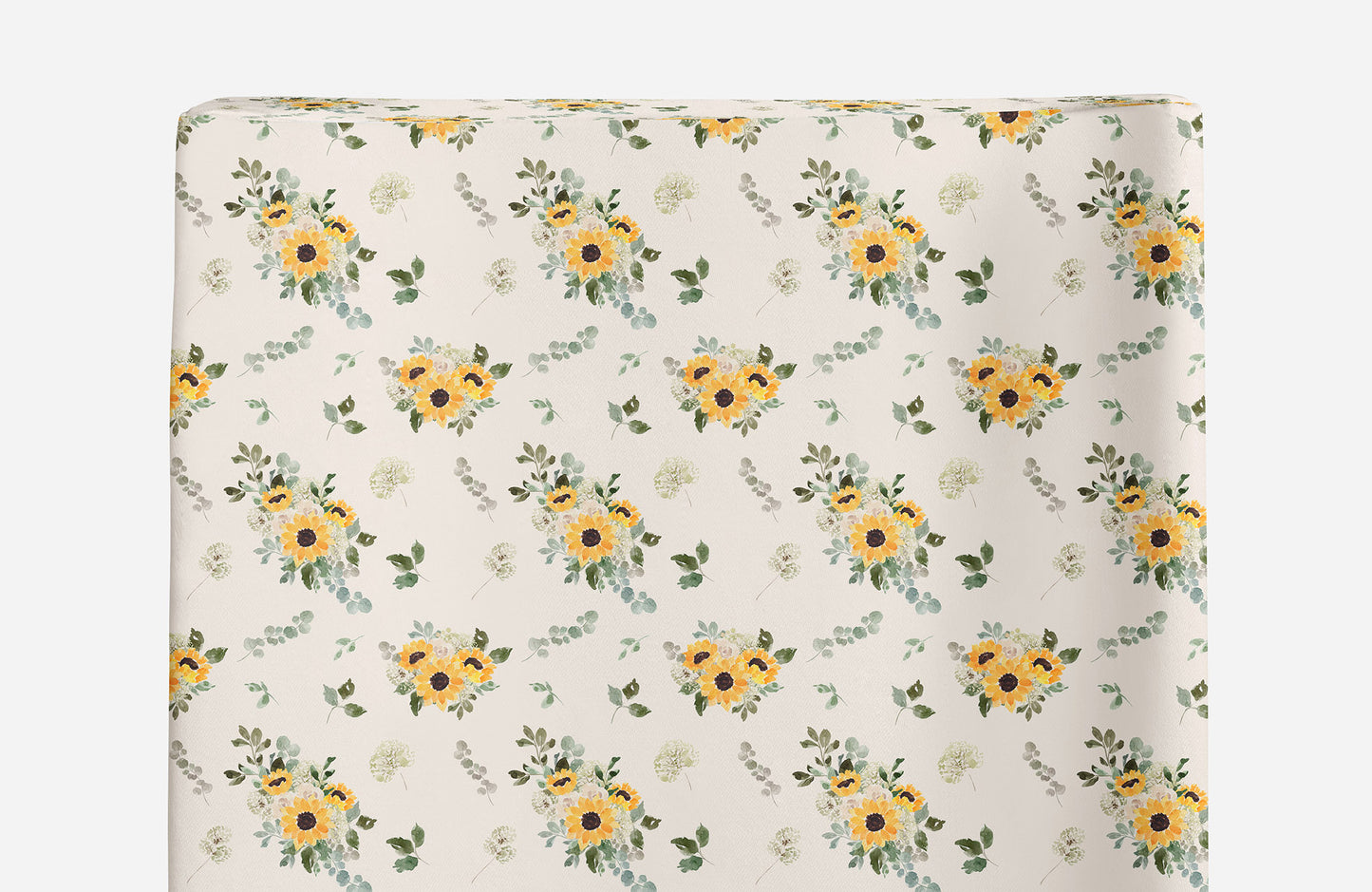 Hello Sunshine Sunflower Changing Pad Cover for Girl