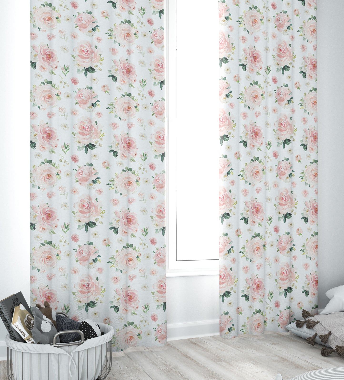 Blush Florals Blackout Curtains