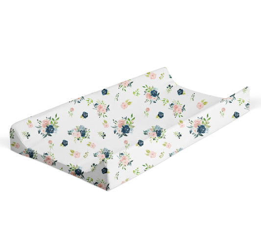 Moonlight Lullabies Floral Changing Pad Cover for Girl
