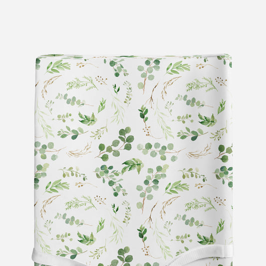 Greenery Patterned Changing Pad Cover