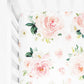 Blush Florals Patterned Crib Sheet for Girl