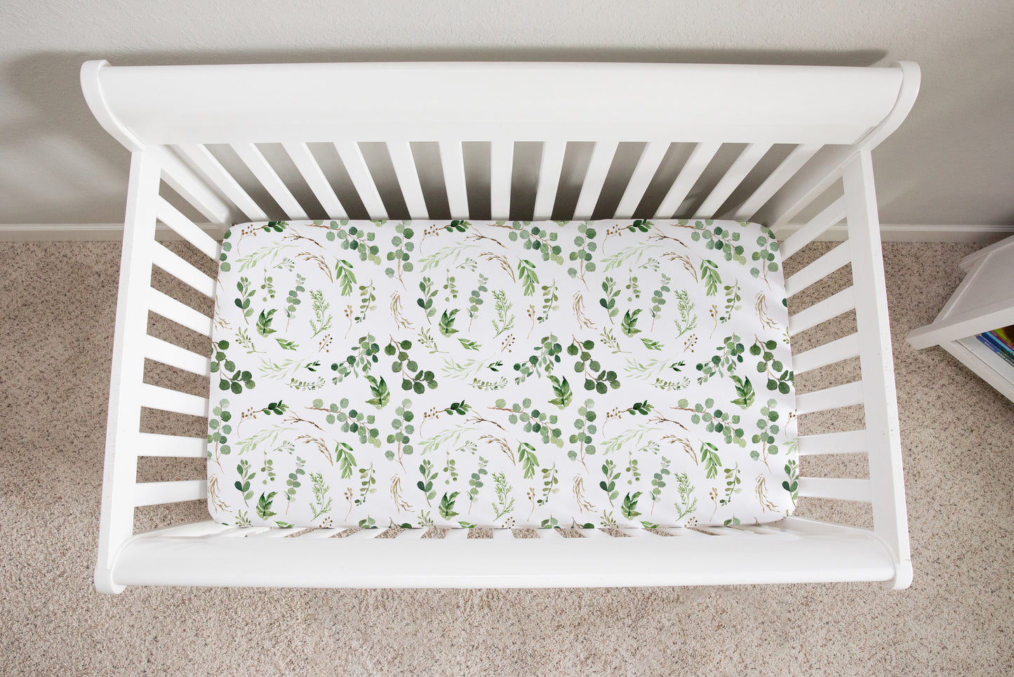 Greenery Collection Patterned Crib Sheet