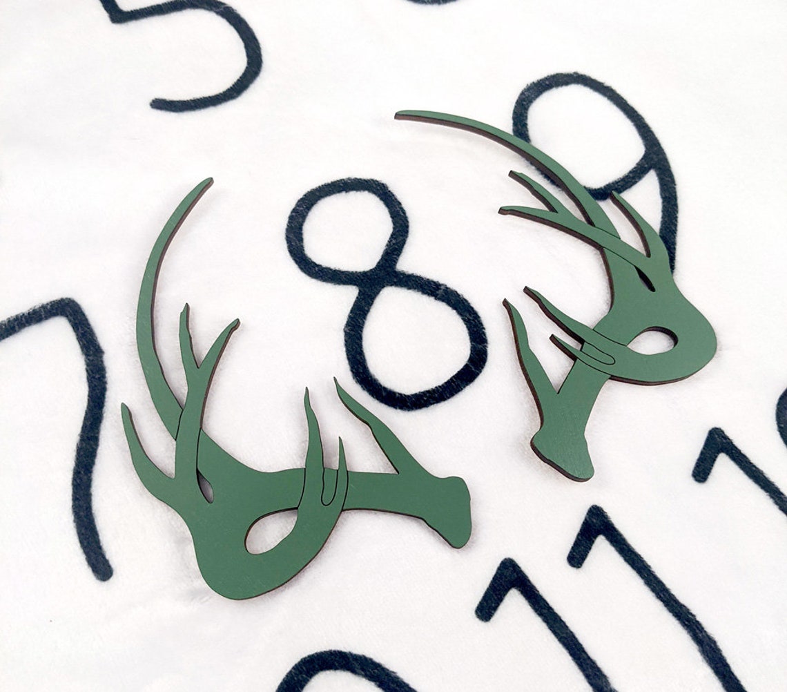 Boho Antlers Painted Milestone Blanket Marker
