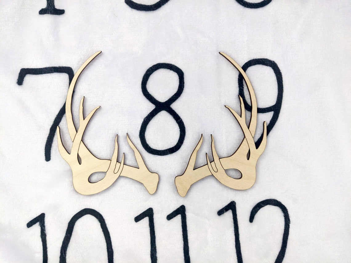 Boho Antlers Stained Milestone Blanket Marker