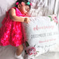 Vintage Roses Birth Stats Pillow for Girl