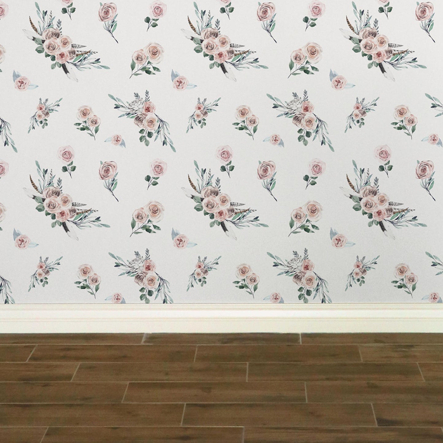 Modern Boho Wallpaper for Girl's Room