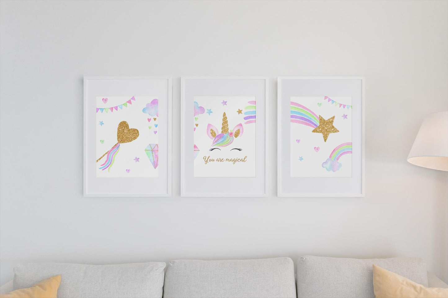 Magical Unicorns 3 Piece Wall Art