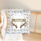 Boho Antlers Personalized Pillow