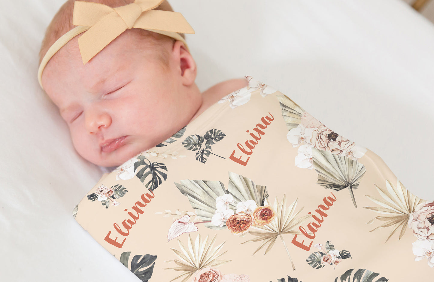 Modern Tropics Swaddle Blanket for Girl