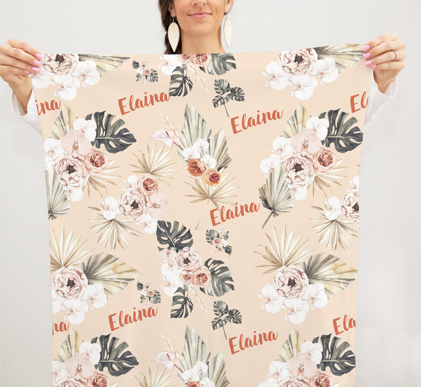 Modern Tropics Swaddle Blanket for Girl