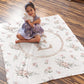 Modern Boho Patterned Monogrammed Blanket for Girl