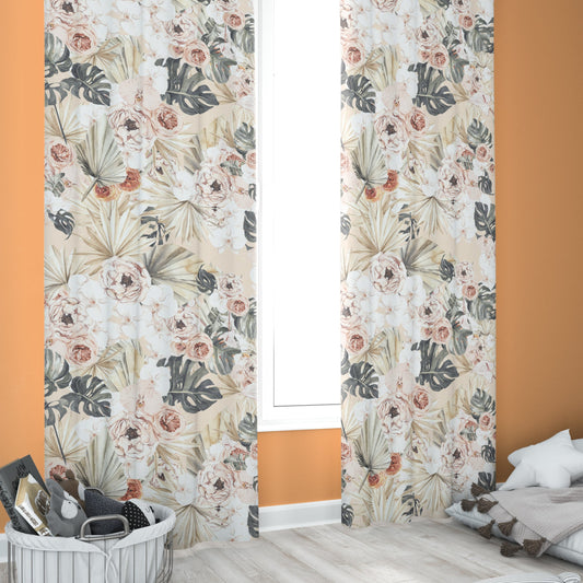 Modern Tropics Blackout Curtains for Girl's Room